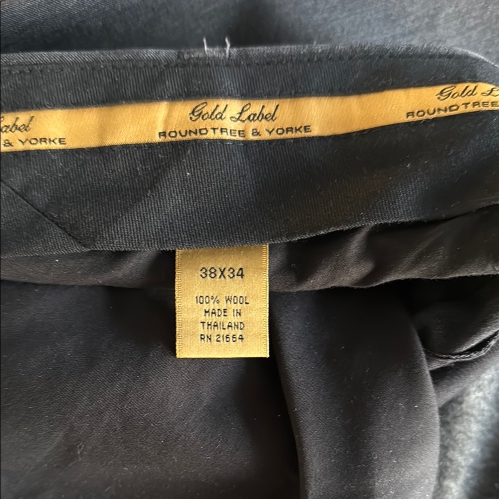 Roundtree & Yorke Black Wool Dress Pants